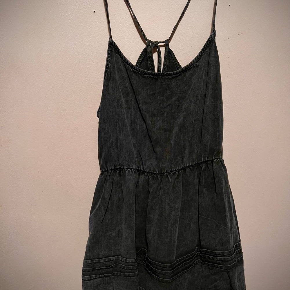 Thread & Supply Charcoal/Green Tank Top